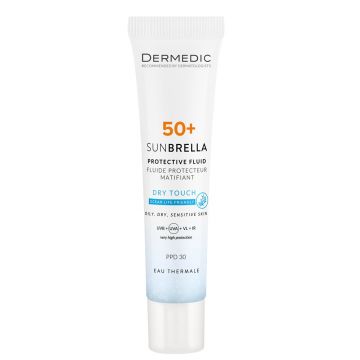 Protectie solara cu SPF 50+ pentru fata matifianta Sunbrella, 40ml, Dermedic Protectie solara cu SPF 50+ pentru fata matifianta Sunbrella, 40ml, Dermedic
