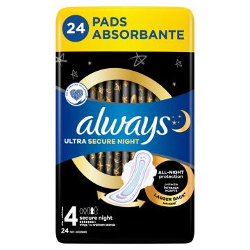 Absorbante Ultra Secure Night, 24 bucati, Always
