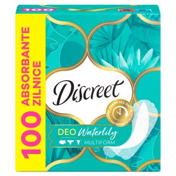 Absorbante zilnice Multiform Deo Waterlily, 100 bucati, Discreet Absorbante zilnice Multiform Deo Waterlily, 100 bucati, Discreet