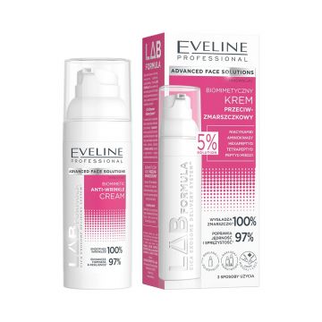 Crema fata Eveline Cosmetics LAB Formula Biomimetic, antirid, netezeste si imbunatateste elasticitatea pielii, 50 ml