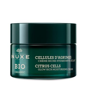 Crema hidratanta de fata Nuxe Bio Organic Citrus Cells Glow Rich, 50 ml