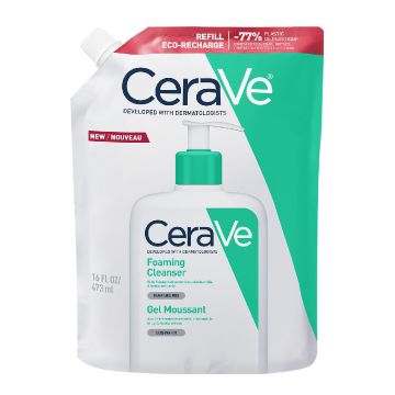 Gel de curatare spumant CeraVe pentru piele normal-grasa (Concentratie: Gel de curatare, Gramaj: 473 ml Rezerva)