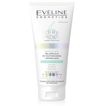Gel-Emulsie Hidratanta pentru Curatare si Demachiere, Eveline Cosmetics 6 Ceramides, 150 ml