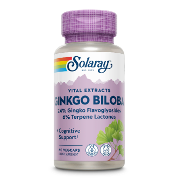 Ginkgo Biloba 60mg Solaray, 60 capsule, Secom