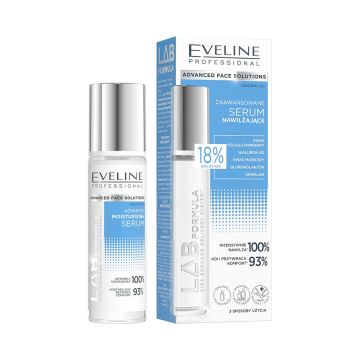 Serum fata Eveline LAB Formula Advanced, hidratare intensa, cu acid poliglutamic, acid hialuronic 4D si squalane, 30 ml