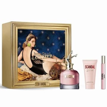 Set cadou Jean Paul Gaultier Scandal, Femei, Apa de Parfum, 80 ml + Lotiune de corp, 75 ml + Apa de Parfum, 10 ml