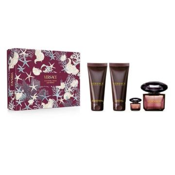 Set cadou Versace Crystal Noir Apa de Parfum, Femei, 90 ml + Lotiune de corp, 100 ml + Gel de dus, 100 ml + Apa de Parfum, 5 ml Set cadou Versace Crystal Noir Apa de Parfum, Femei, 90 ml + Lotiune de corp, 100 ml + Gel de dus, 100 ml + Apa de Parfum, 5 ml