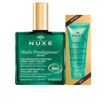 Set Nuxe: Huile Prodigieuse Neroli – Ulei multifunctional pentru fata, corp si par 100 ml + Gel de dus Prodigieux Neroli 30 ml