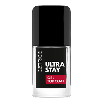 Top coat cu efect de gel Ultra Stay, Gel Transparent, 10.5 ml, Catrice