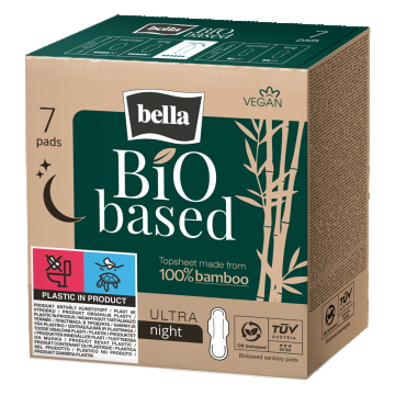 Absorbante Bio Based Night, 7 bucati, Bella
