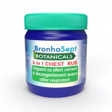 Balsam decongestionant BronhoSept Chest Rub, 57 g, Justin Pharma