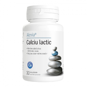 Calciu lactic, 30 comprimate, Alevia
