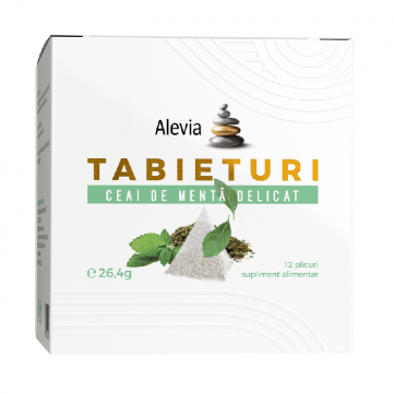 Ceai de menta delicat Tabieturi, 12 plicuri, Alevia