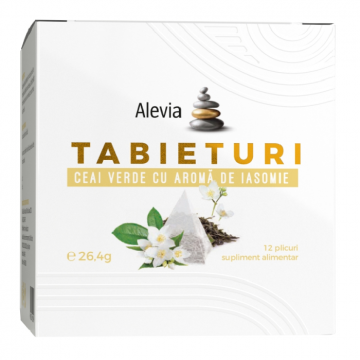 Ceai verde cu aroma de iasomie Tabieturi, 12 plicuri, Alevia