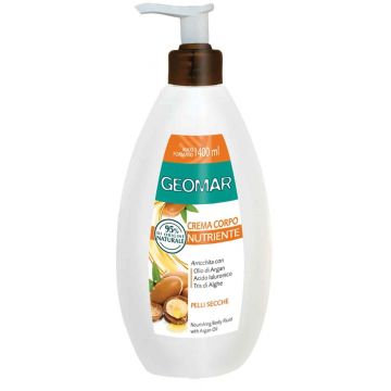 Crema de corp cu ulei de argan pentru pielea uscata, 400ml, Geomar