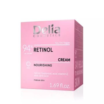 Crema de fata nutritiva cu retinol, 50ml, Delia Cosmetics
