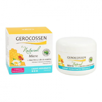 Crema hidratanta ten uscat Natural Miere, 100 ml, Gerocossen