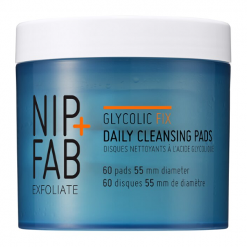 Dischete pentru curatare zilnica a fetei Glycolic Fix, 60 bucati, NIP+FAB