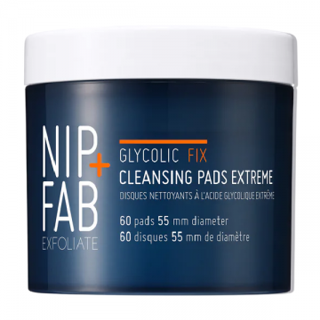 Dischete pentru curatarea fetei Glycolic Fix Extreme, 60 bucati, NIP+FAB