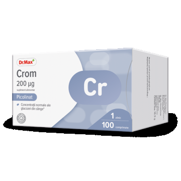 Dr. Max Crom 200mcg, 100 comprimate Dr. Max Crom 200mcg, 100 comprimate