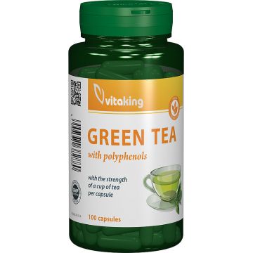 Extract de ceai verde, 100 capsule vegetale, Vitaking