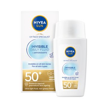 Fluid pentru fata cu protectie solara SPF 50 Invisible Daily Fluid, 40ml, Nivea
