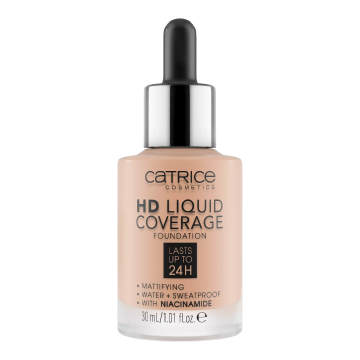 Fond de ten HD Liquid Coverage, 020 Rose Beige, 30 ml, Catrice