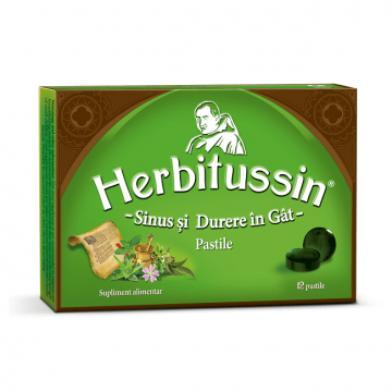 Herbitussin Sinus si durere in gat 12 pastile de supt Herbitussin Sinus si durere in gat 12 pastile de supt