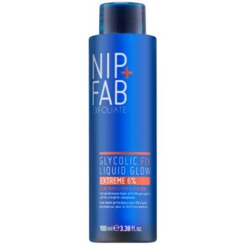 Lotiune tonica pentru fata 6% Glycolic Fix Extreme, 100ml, NIP+FAB