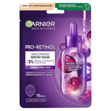 Masca servetel cu pro-retinol Skin Naturals, 28g, Garnier