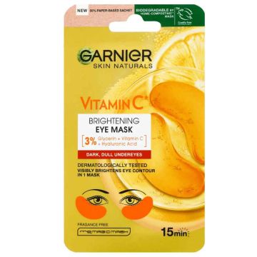 Masca servetel pentru ochi cu efect de iluminare Skin Naturals, 5g, Garnier
