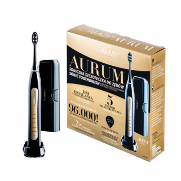 Periuta de dinti electrica VITAMMY Aurum Negru-Auriu, 96000 vibratii/min, 5 moduri de periaj