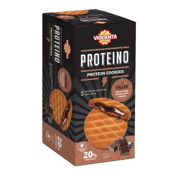 Prajitura proteica umpluta cu crema de ciocolata neagra, 150g, Violanta