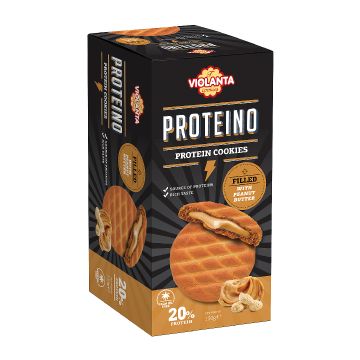 Prajitura proteica umpluta cu crema de unt de arahide, 150g, Violanta