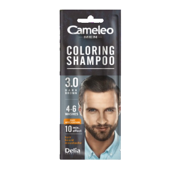 Sampon nuantator Camelo Men Dark Brown 3.0, 15ml, Delia Cosmetics