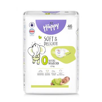 Scutece Happy Soft & Delicate Marimea 0 Before New Born