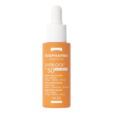 Ser cu tripla actiune si protectie solara SPF 50 Uveblock, 28 ml, Isispharma