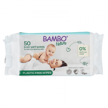 Servetele umede, 50 bucati, Bambo Nature