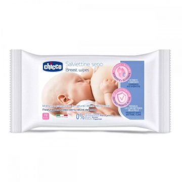 Servetele umede pentru igiena sanului 0 luni+, 72 bucati, Chicco