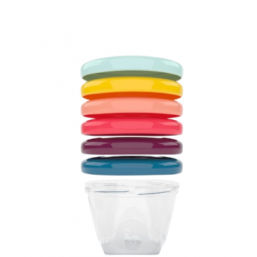 Set 6 recipiente pentru pastrarea hranei, 180ml, Babymoov