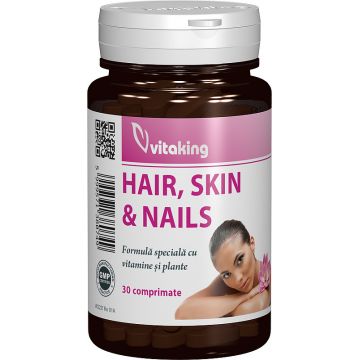 Supliment natural pentru par piele si unghii, 30 comprimate, Vitaking