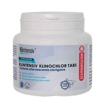 Tablete clorigene efervescente KlinoChlor Tabs, 150 bucati, Klintensiv