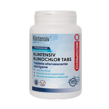 Tablete clorigene efervescente KlinoChlor Tabs, 280 bucati, Klintensiv