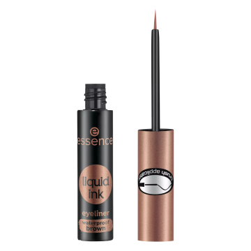 Tus de ochi rezistent la apa Liquid Ink, 02 Brown, 3 ml, Essence