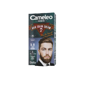 Vopsea de par pentru barbati Cameleo 5.0 Light Brown, 60ml, Delia Cosmetics