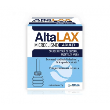 Alphalax Microclisme cu glicerol, musetel si nalba pentru adulti 6 unidoze