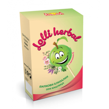 Alpi Lolli Herbal Acadele din plante pentru tuse cu aroma de mar 4 bucati