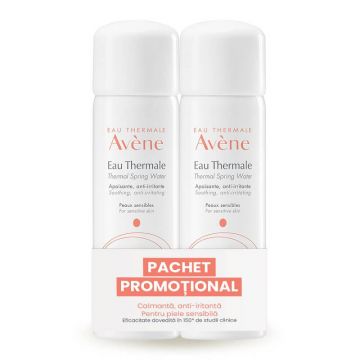 Avene Pachet Apa termala spray 50 ml 1+1 Avene Pachet Apa termala spray 50 ml 1+1