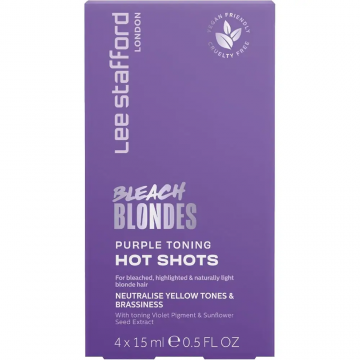 Balsam nuantator Bleach Blondes Purple Toning, 4x15ml, Lee Stafford