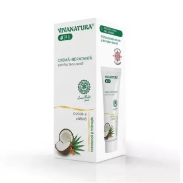 Crema de fata hidratanta pentru ten uscat, 75ml, VivaNatura